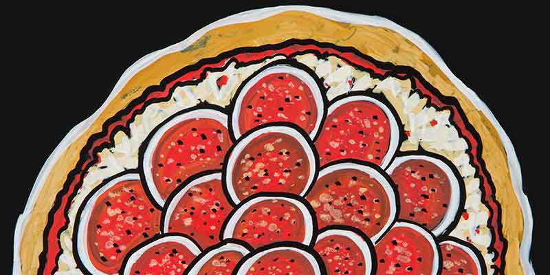 Pepparoni pizza illustration