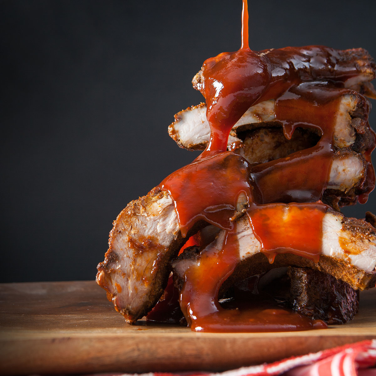 Babyback ribs with BBQ sauce