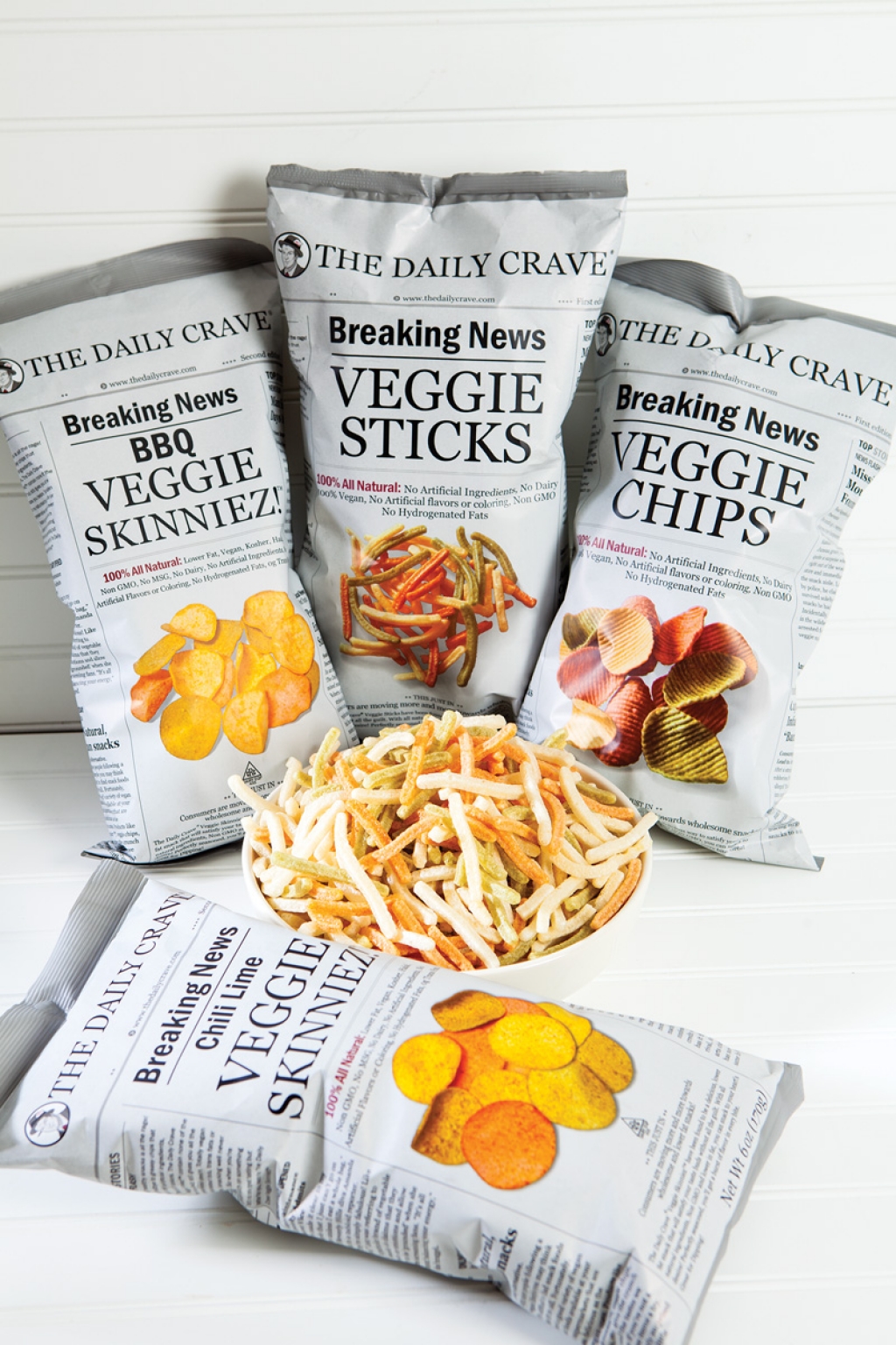 Veggie Chips, Veggie Sticks and Skinniez