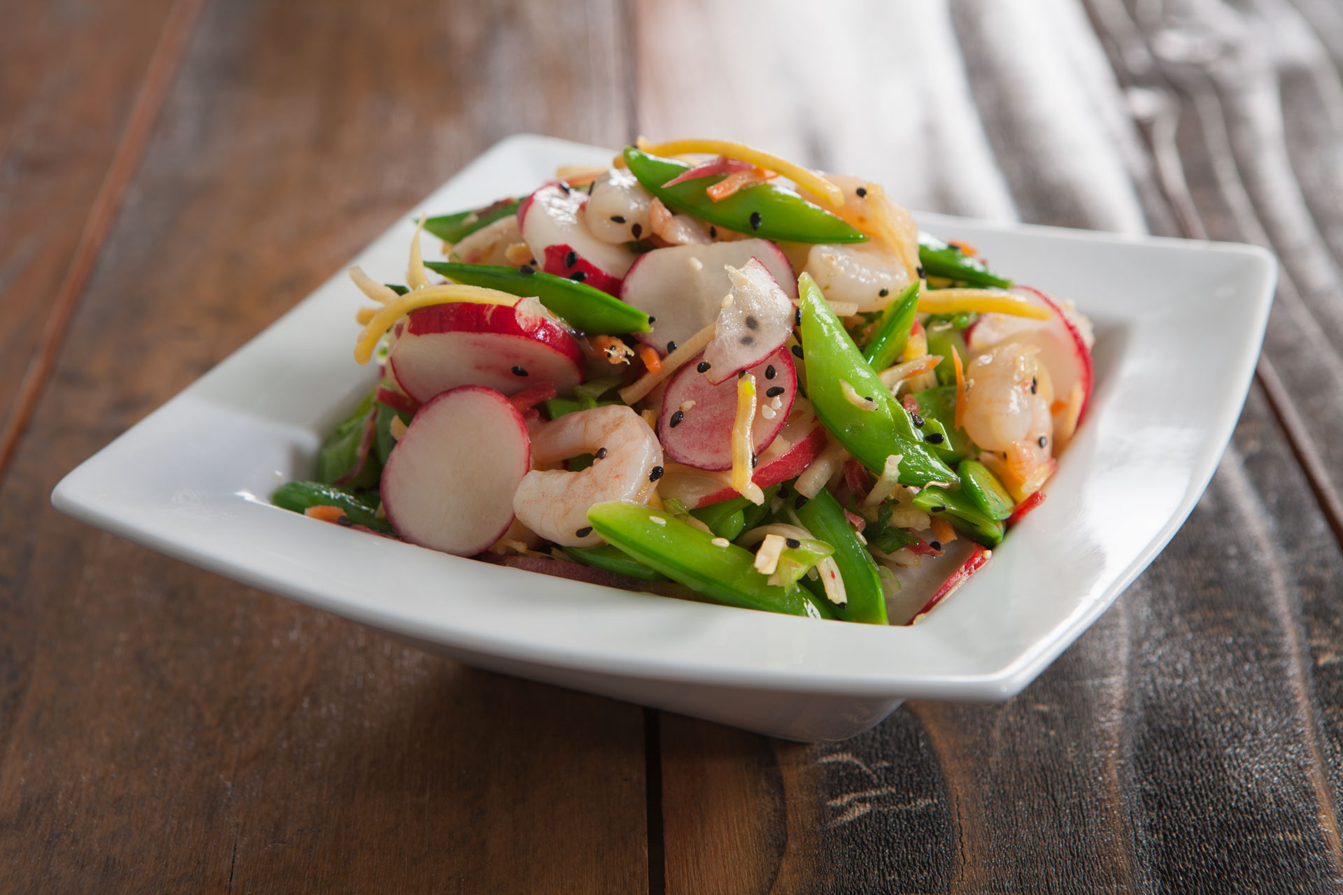 Sugar Snap Pea with Prawns